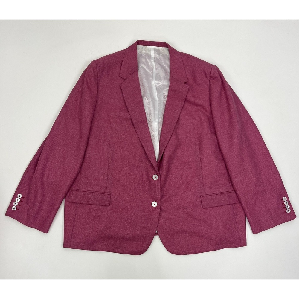 Tom James Holland & Sherry Custom Blazer Pink Womens 56" Chest = 4X